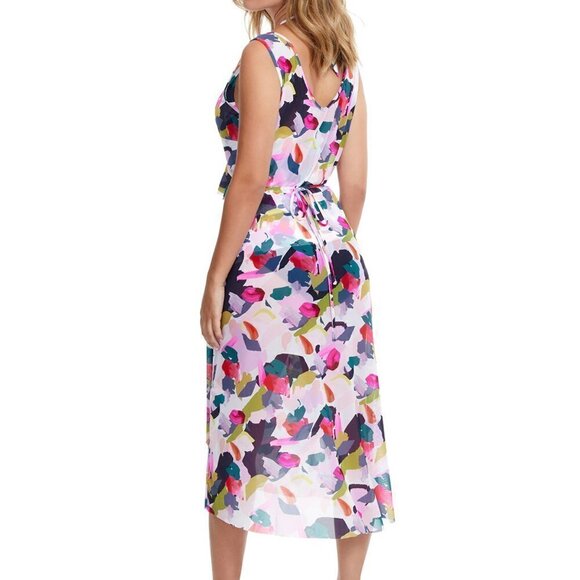 NWT Profile by Gottex Canvas Wrap Sun Dress Ruffle Trim Beach Cover-Up - Picture 3 of 5